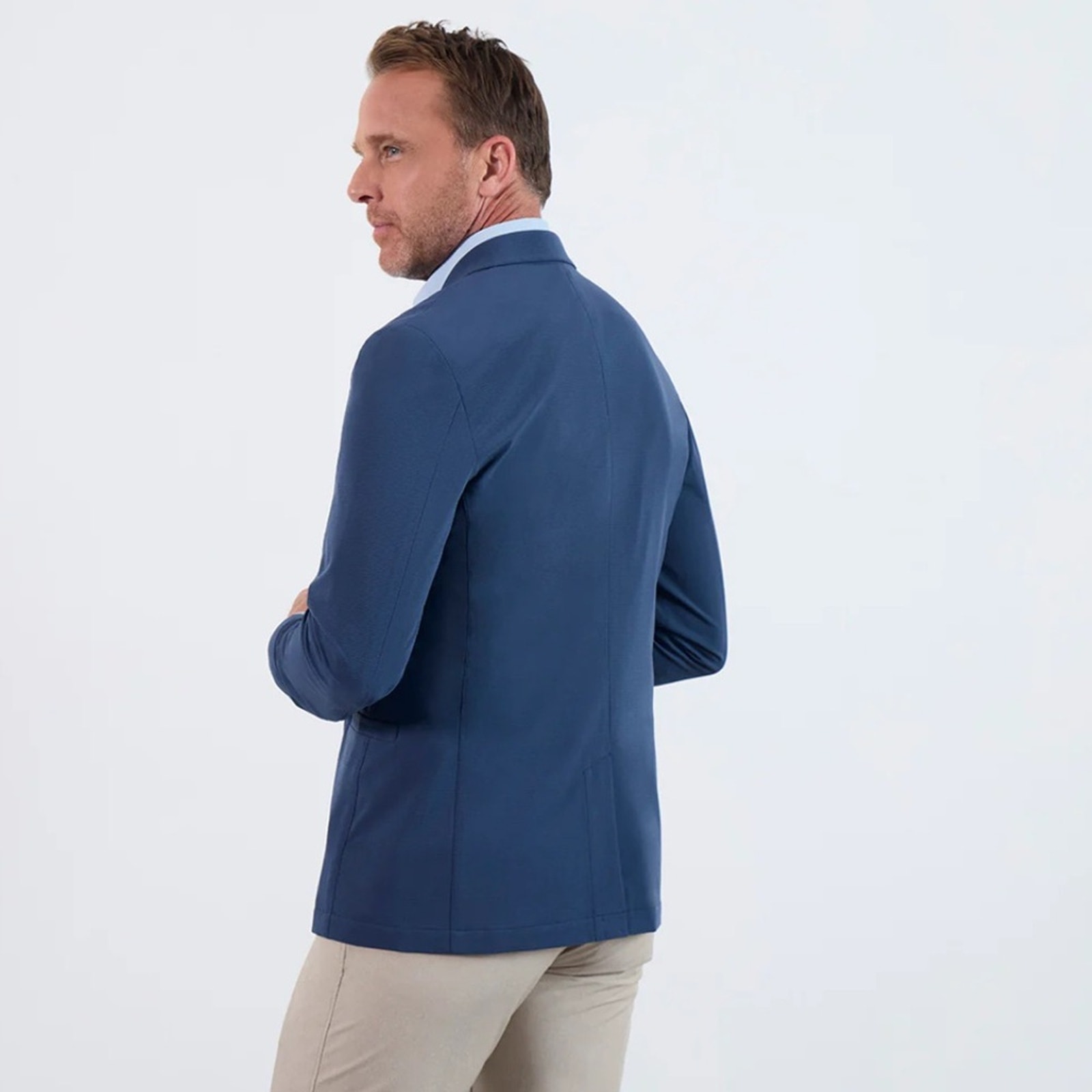 Bluffworks Men Telex Tech Blazer Blue Lightweight Travel Professional Sporty 48r — image 2 of 8